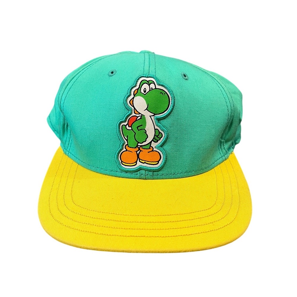 Super Mario Yoshi Hat Unisex OS Green Yellow Snapback Baseball Cap